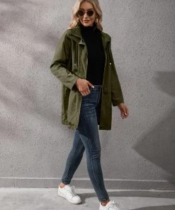 YBL New In Clothing Smaibulun | Pocket Snap-Up Hooded Windbreaker 22 YBL New In Clothing Smaibulun | Pocket Snap-Up Hooded Windbreaker