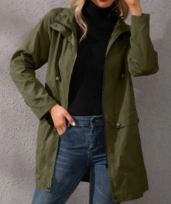 YBL New In Clothing Smaibulun | Pocket Snap-Up Hooded Windbreaker 21 YBL New In Clothing Smaibulun | Pocket Snap-Up Hooded Windbreaker