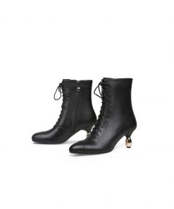 Jady Rose JadyRose | Golden Drop Heeled Black Bootie Ankle Boots 9 Jady Rose JadyRose | Golden Drop Heeled Black Bootie Ankle Boots