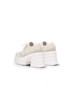 Jady Rose JadyRose | Honeycomb Ivory Leather Oxford