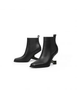 Jady Rose JadyRose | HARPER Elevator Heel Black Leather Chelsea Boot
