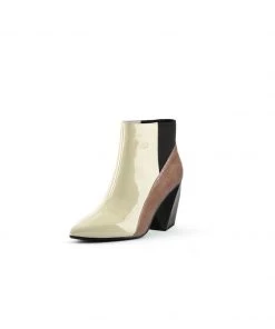 Jady Rose New In Shoes JadyRose | Beige Structural-Heel Croc Patent Leather Ankle Boot 8 Jady Rose New In Shoes JadyRose | Beige Structural-Heel Croc Patent Leather Ankle Boot