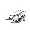 Jady Rose JadyRose | Block Heel Leather Ivory Ankle Strap Sandal NEW ARRIVALS