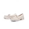 Jady Rose JadyRose | Ivory Leather Silver Pearl Loafer New In Shoes