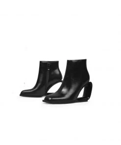 Jady Rose JadyRose | FIREPLACE Wedge-Heel Back Leather Ankle Boot