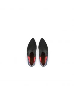 Jady Rose New In Shoes JadyRose | Structural-Heel Red Blue Contrast Color Leather Boot