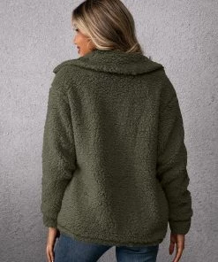 YBL Smaibulun | Pocket Button-Down Teddy Peacoat