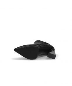 Jady Rose JadyRose | Black Contrast Block Heel Zip Genuine Leather Boot 11 Jady Rose JadyRose | Black Contrast Block Heel Zip Genuine Leather Boot