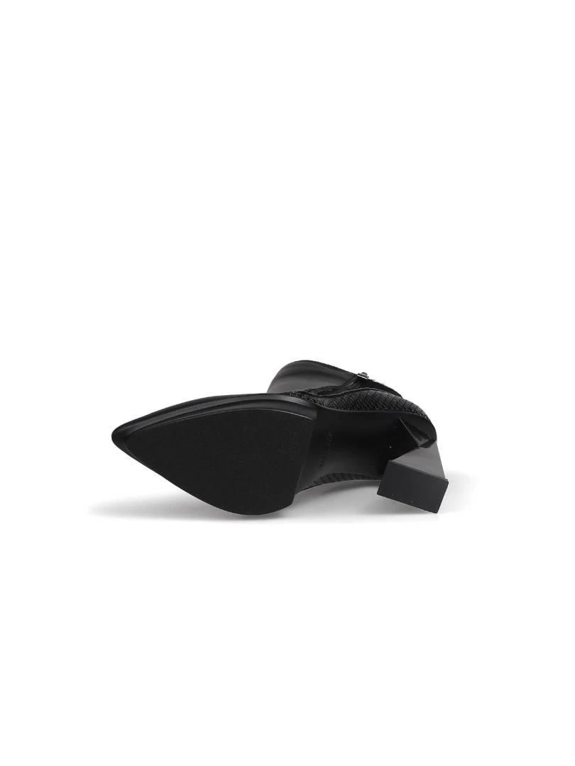 Jady Rose JadyRose | Black Contrast Block Heel Zip Genuine Leather Boot 6 Jady Rose JadyRose | Black Contrast Block Heel Zip Genuine Leather Boot