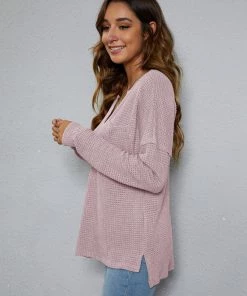 BBYS New In Clothing Smaibulun | Rayon Blend V-Neck Pocket Sweater