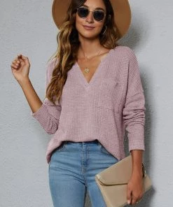 BBYS New In Clothing Smaibulun | Rayon Blend V-Neck Pocket Sweater