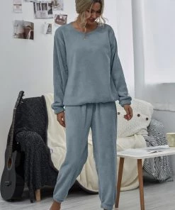 BBYS New In Clothing Smaibulun | Dusty Blue Crewneck Sweatshirt & Joggers