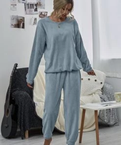 BBYS New In Clothing Smaibulun | Dusty Blue Crewneck Sweatshirt & Joggers