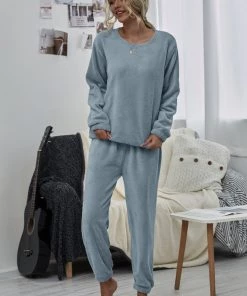 BBYS New In Clothing Smaibulun | Dusty Blue Crewneck Sweatshirt & Joggers