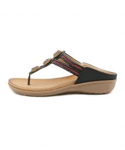 Rhinestone Bead-Accent Sandals - SIKETU