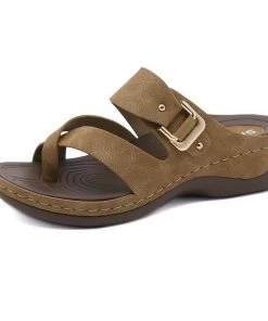 Comfort Slip-On Strappy Sandals Slides - SIKETU New In Shoes