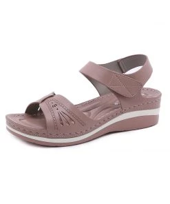 Cutout Perforated Sandals - SIKETU