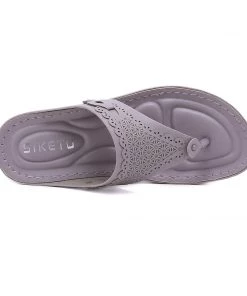 SIKETU | Floral Perforated Flip Flop Sandals