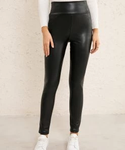 YBL Smaibulun | Faux Leather High-Waist Skinny Pants