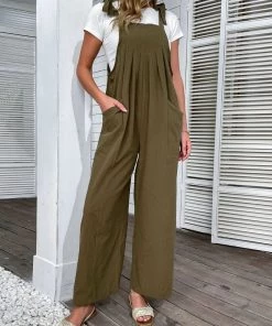 BFZY NEW ARRIVALS ACACIA OVERALLS - OLIVE