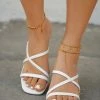 HT New In Shoes En Bloom | WHITE JESS HEELS