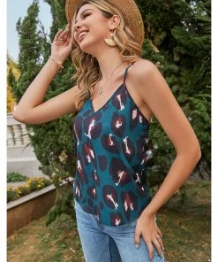 BBYS Taupe Leopard Chevron Singlet Top - Teal 6 BBYS Taupe Leopard Chevron Singlet Top - Teal