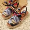 HT EN BLOOM | TROPICAL PRINT ANKLE BOW ESPADRILLES