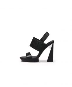 Jady Rose New In Shoes JadyRose | CASTLE SKY-HIGH BLACK LEATHER Slingback