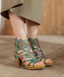 RXD SOFFIA | Genuine Leather Swirl Strappy Leather Sandal NEW ARRIVALS