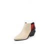 Jady Rose New In Shoes JadyRose | Structural-Heel Contrast Color Leather Boot