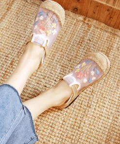 TC CACTUS ROSE | EMBROIDERED MESH UPPER ESPADRILLE LOAFER NEW ARRIVALS