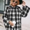 YBL Smaibulun | Plaid Button-Neck Hooded Jacket New In Clothing