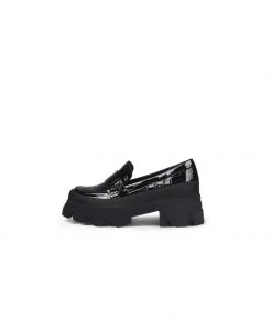 Jady Rose Shop Loafer JadyRose | Chunky Heel Croc Pattern Loafer - Black 8 Jady Rose Shop Loafer JadyRose | Chunky Heel Croc Pattern Loafer - Black