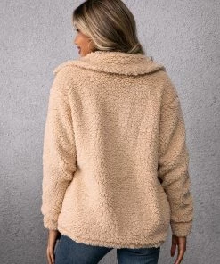 YBL Smaibulun | Pocket Button-Down Teddy Peacoat