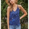 BBYS New In Clothing Taupe Leopard Chevron Singlet Top - Blue
