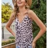BBYS New In Clothing Taupe Leopard Chevron Singlet Top - Beige