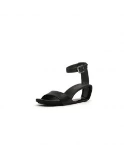 Jady Rose JadyRose | Elevator Heel Genuine Leather Black Ankle Strap NEW ARRIVALS