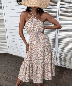 BFZY NEW ARRIVALS GINEVRA MIDI DRESS - PINK FLORAL