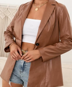 YBL Smaibulun | Faux Leather Grace Blazer New In Clothing 9 YBL Smaibulun | Faux Leather Grace Blazer New In Clothing