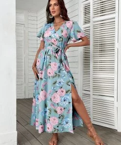 BFZY UKE FLORAL DRESS - BLUE PRINT