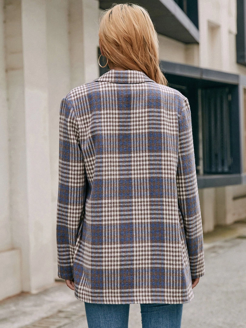 YBL New In Clothing Smaibulun | Plaid Double-Breasted Blazer 5 YBL New In Clothing Smaibulun | Plaid Double-Breasted Blazer