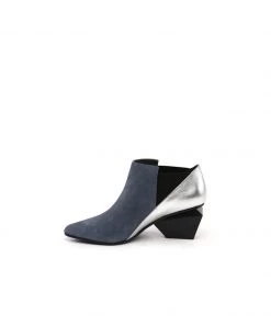 Jady Rose JadyRose | Structural-Heel Grey Contrast Color Leather Boot New In Shoes