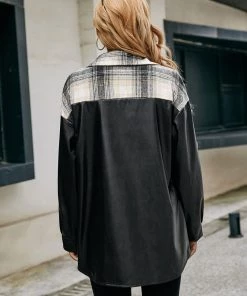 YBL New In Clothing Smaibulun | Plaid Bishop-Sleeve Shacket 13 YBL New In Clothing Smaibulun | Plaid Bishop-Sleeve Shacket