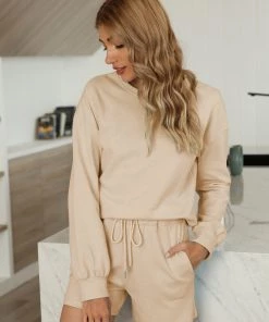 MD Cotton Long-Sleeve Top & Shorts Set - Loungewear New In Clothing