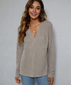 BBYS New In Clothing Smaibulun | Rayon Blend V-Neck Pocket Sweater