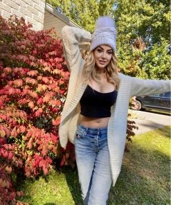 MY Smaibulun | Braid Open Knit Long Cardigan - Cream