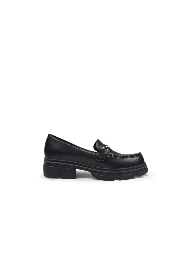 Jady Rose JadyRose | Black Pearl Leather Loafer 2 Jady Rose JadyRose | Black Pearl Leather Loafer