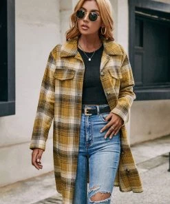 YBL Smaibulun | Longline Plaid Coat