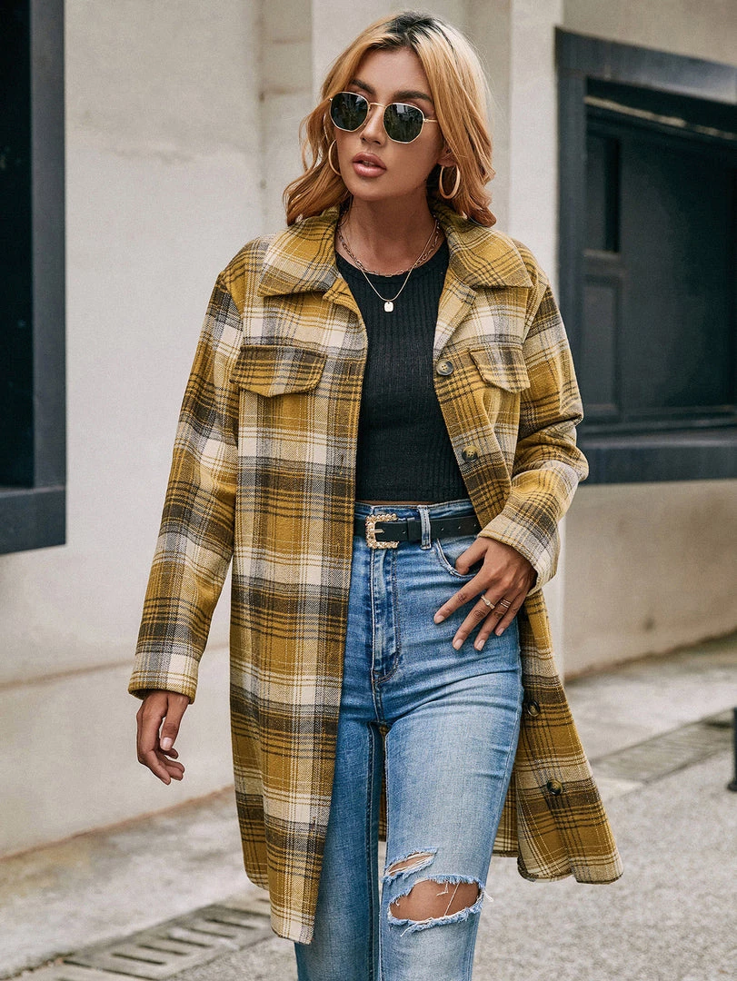 YBL Smaibulun | Longline Plaid Coat 1 YBL Smaibulun | Longline Plaid Coat