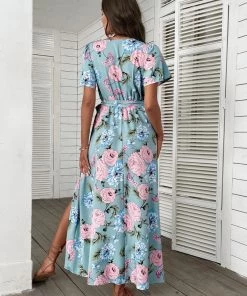 BFZY UKE FLORAL DRESS - BLUE PRINT 8 BFZY UKE FLORAL DRESS - BLUE PRINT